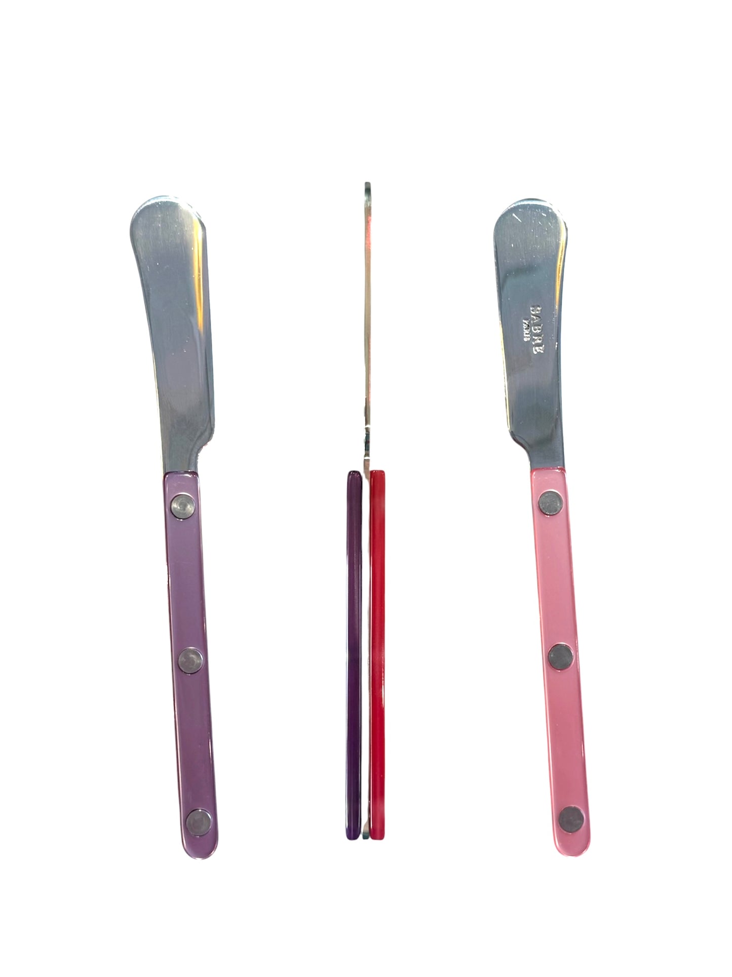Sabre Bistrot Butter Spreader- Pearly Pink & Purple Bicolor