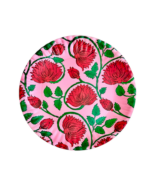 Spice Trail Melamine Platter - Pink and Red