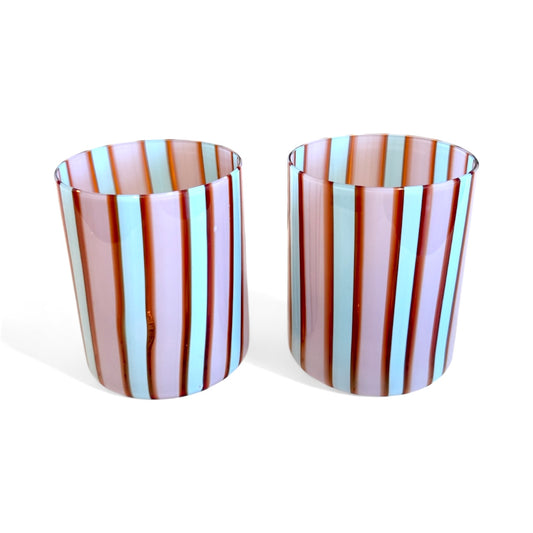 Murano Striped Tumbler Set of 2