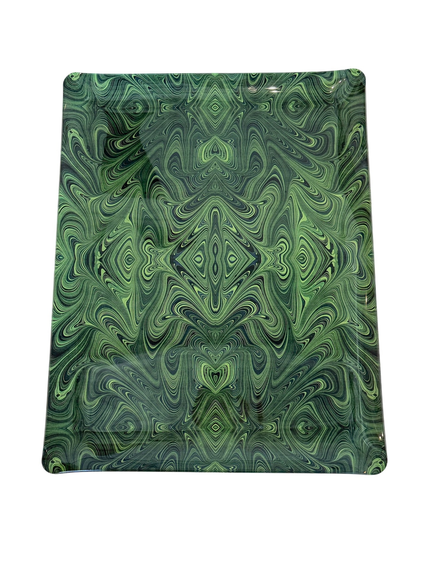 Green Marbled Acrylic Tray