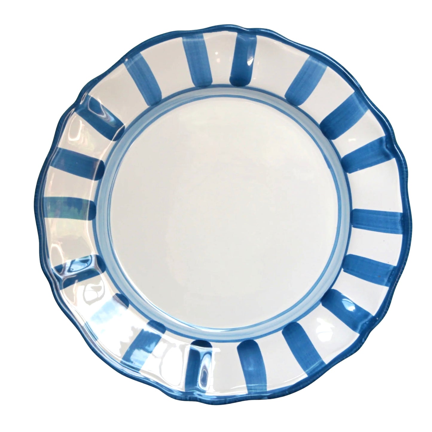 Italian Striped Blue Dinner Plate-Set of 2