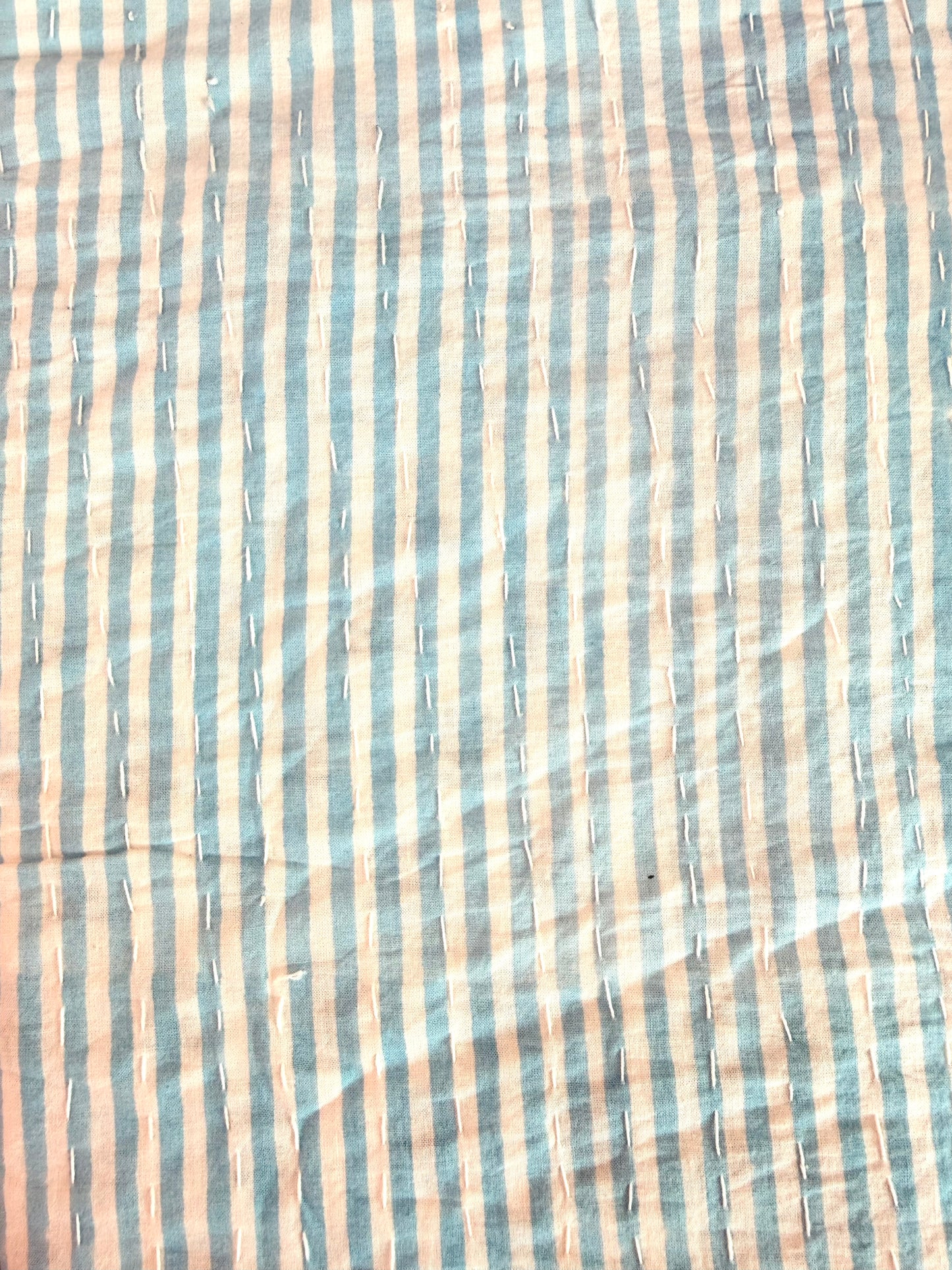 Custom Quilted Blue and White Tablecloth - Dimension- 70”x 144”