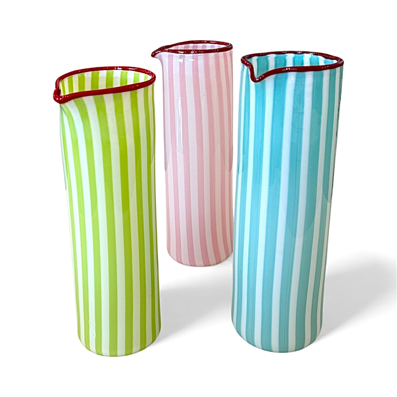 Venetian Blue Striped Carafe