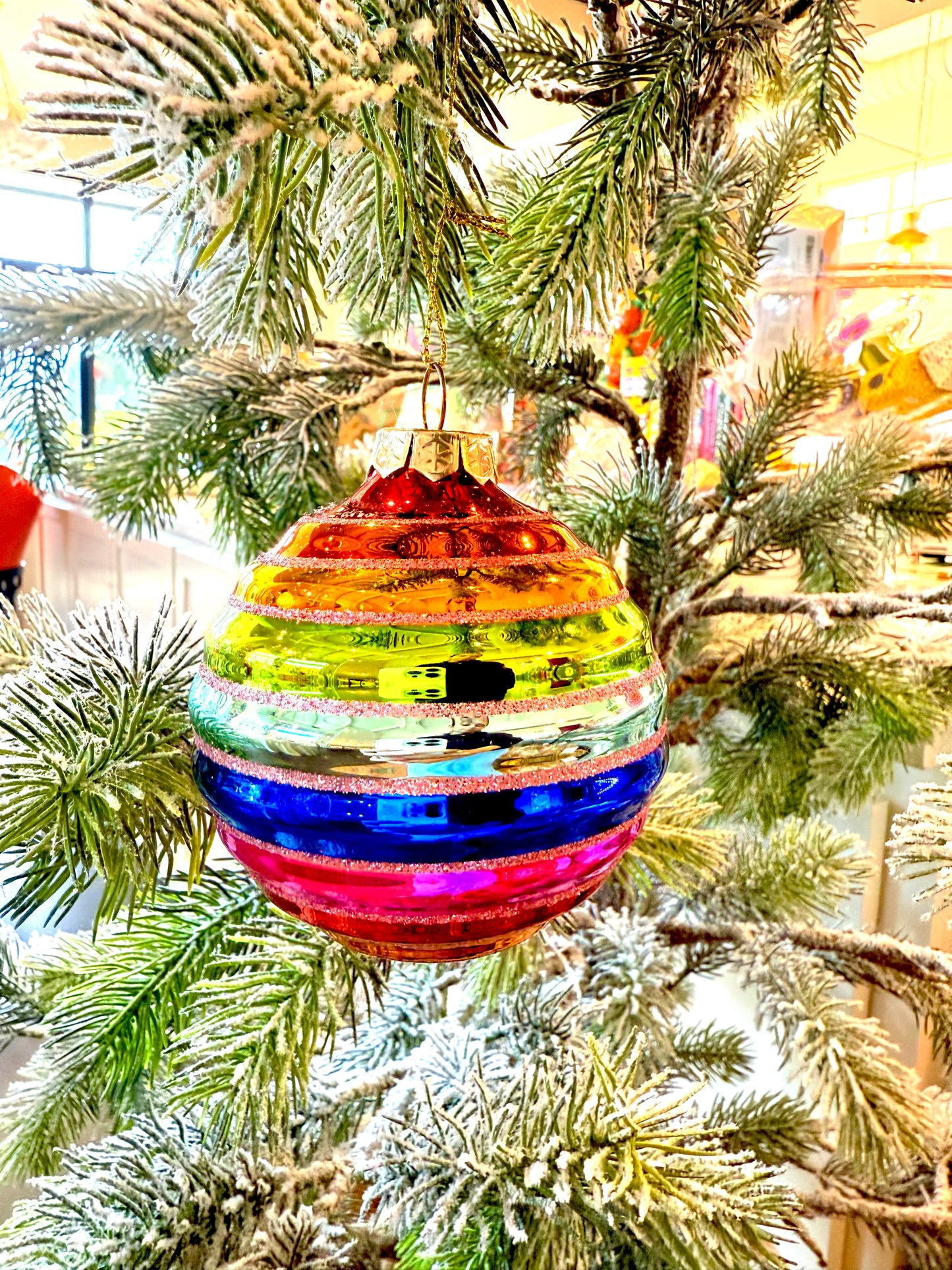 Rainbow Glass Ornament