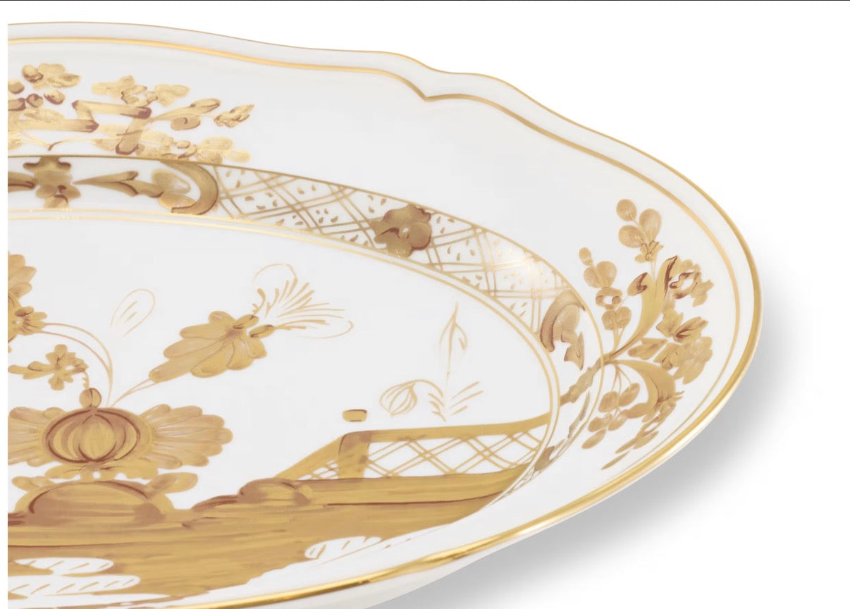 Oriente Italiano Aurum Large Oval Platter by Ginori 1735