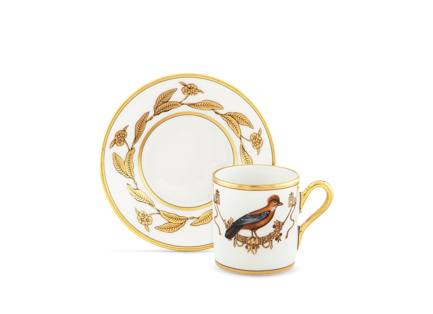 Volière Geai Espresso Cup + Saucer by Ginori 1735