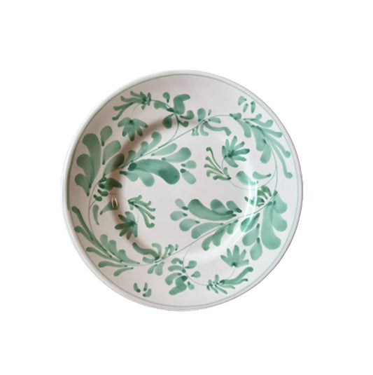 Flora Green Salad Plates, Set of 6