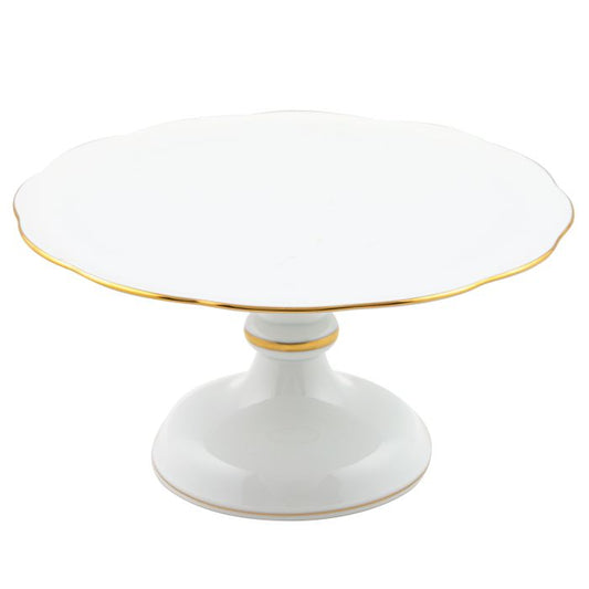 Herend Golden Edge Footed Cake Plate