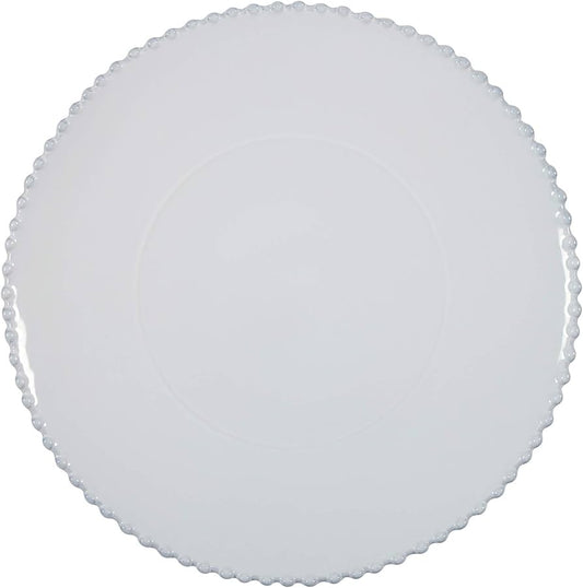 Large White Scalloped Charger Plate