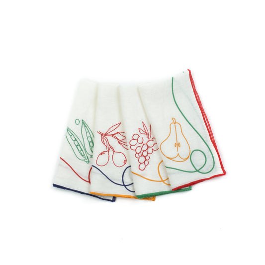 Fête Embroidered Napkins S/4