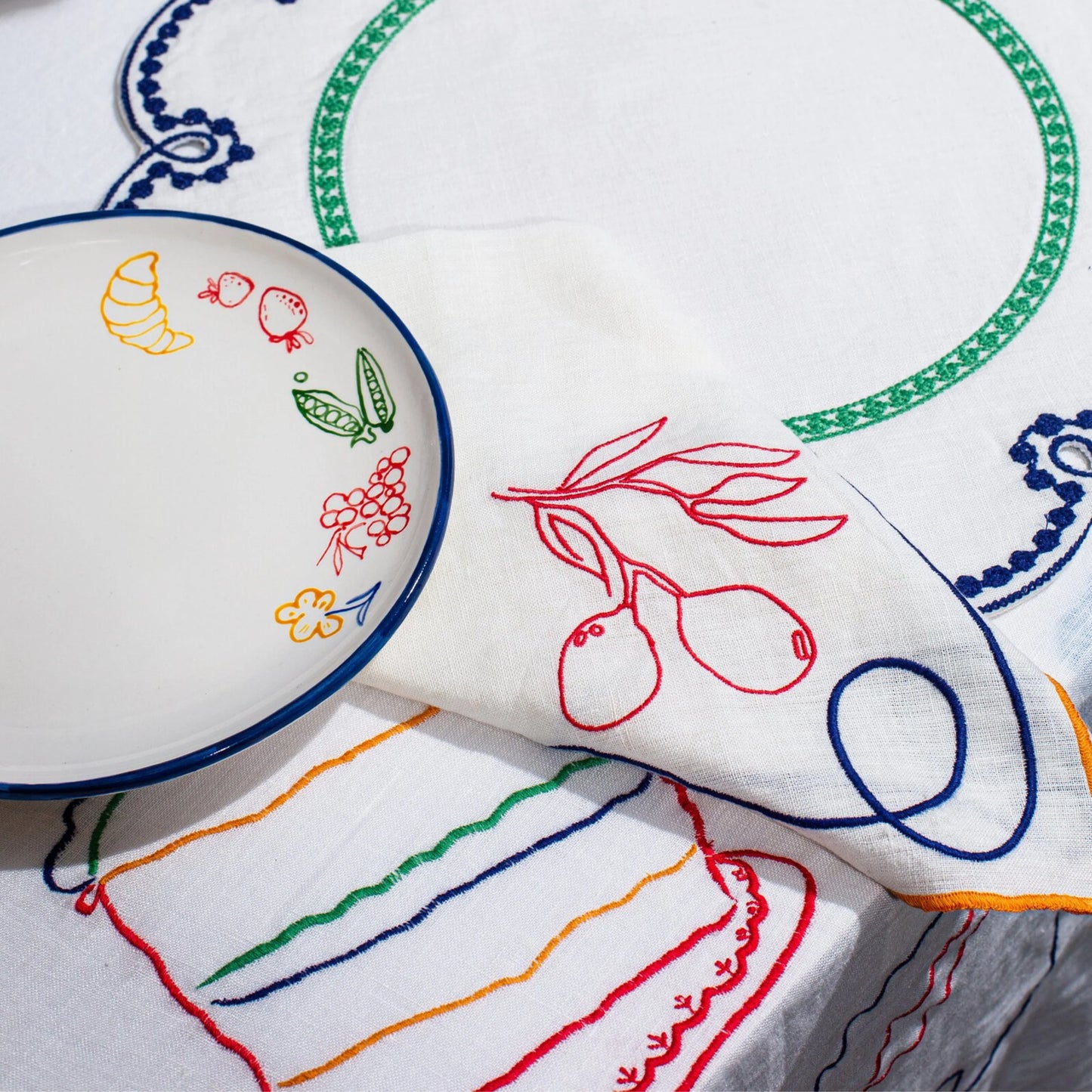 Fête Embroidered Napkins S/4