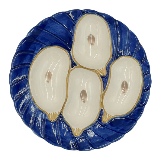 Cobalt Oyster Plate