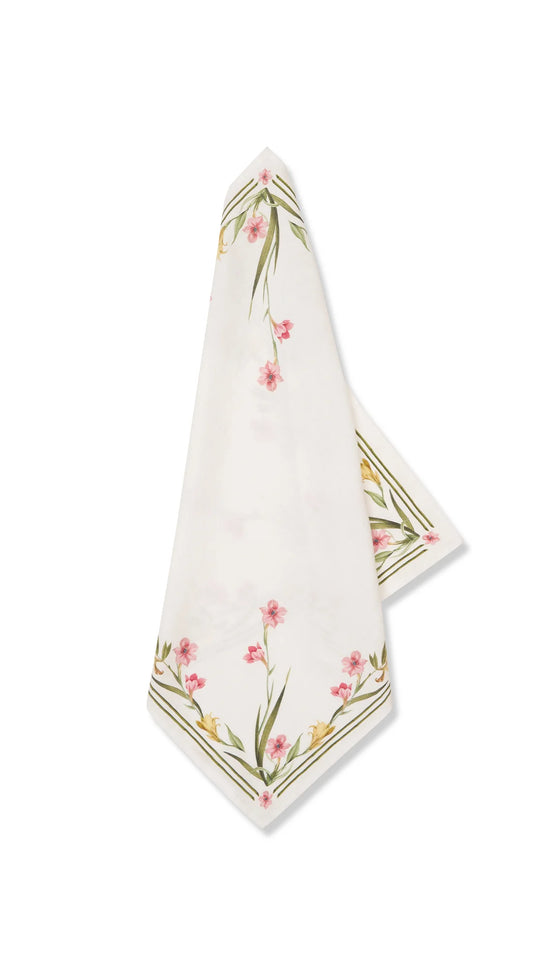 Set of 6 Gladioli Linen Napkins