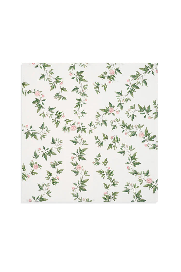 Set of 6 Trailing Peony Linen Napkins