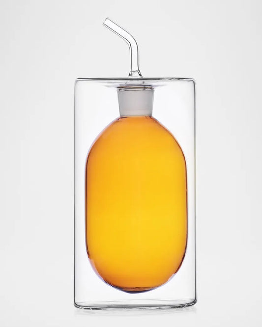 Large Amber Doublewalled Olive Oil Bottle