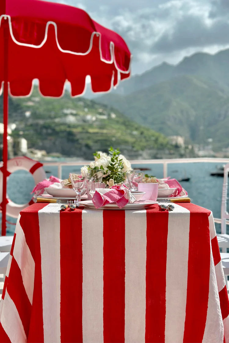 Red Stripe Tablecloth