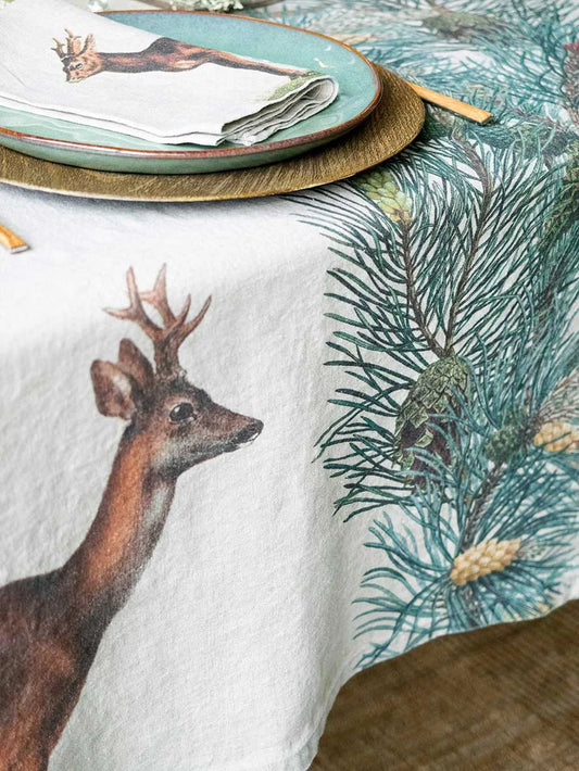 Wild Animals Linen Tablecloth