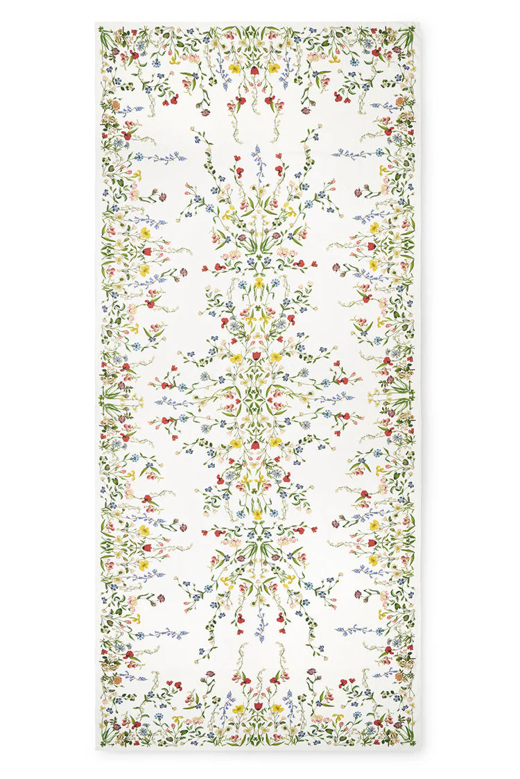 'Botanical Wildflower' Linen Tablecloth, 65x150”
