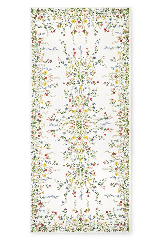 'Botanical Wildflower' Linen Tablecloth, 65x118”