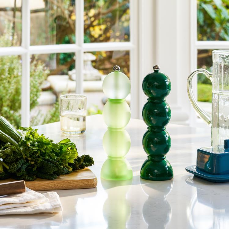 Addison Ross Green Frosty Bobin Salt or Pepper Mill