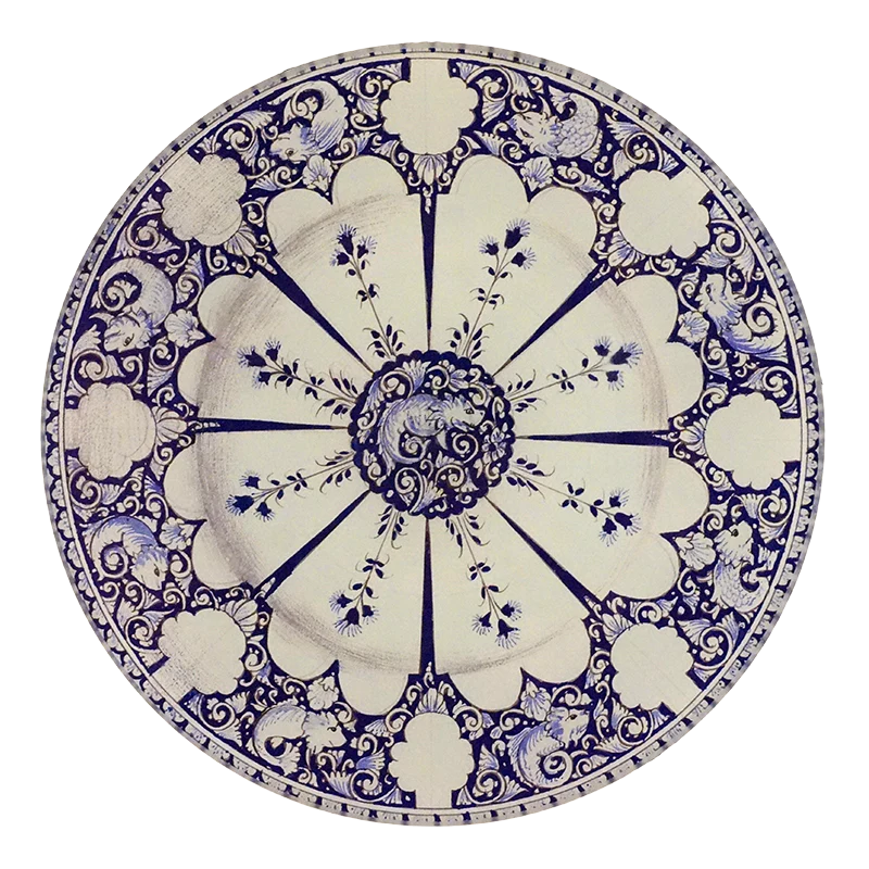 Blue Fish 5 1/4" Round Plate