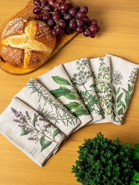 Set of 6 Fine Herb Napkins