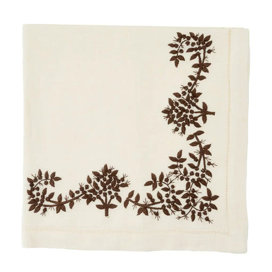 Ivory Garden Embroidered Napkin