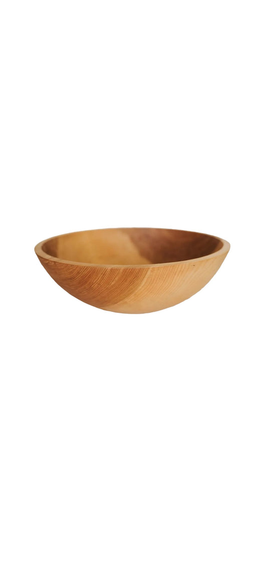 17” beech wooden bowl