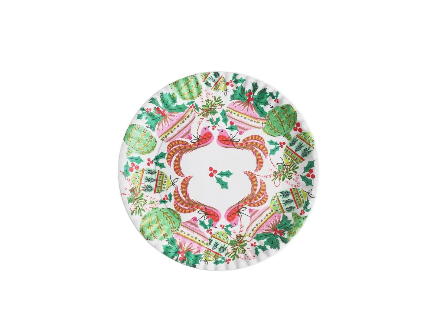 Bird Ornaments Melamine Platter