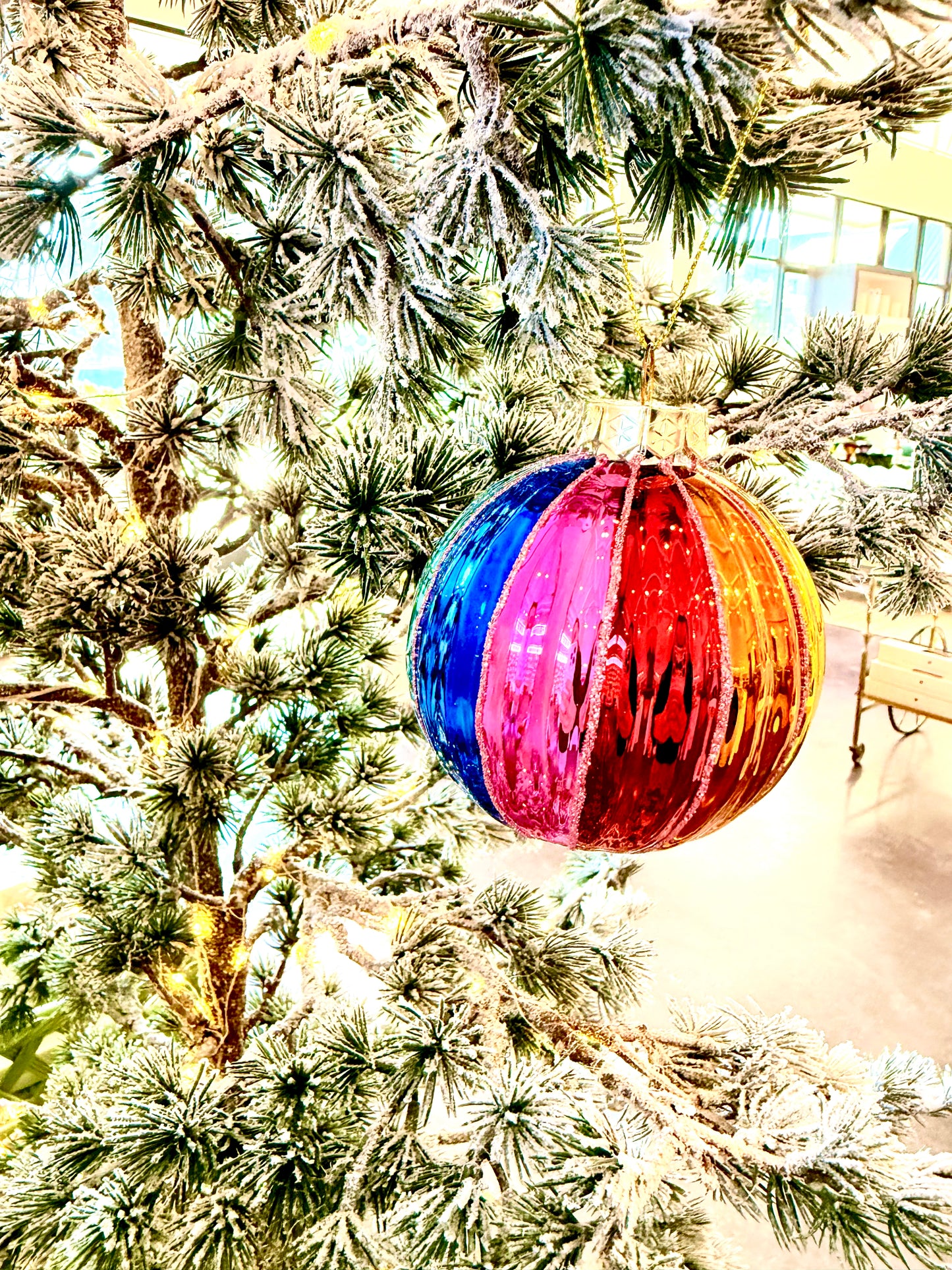 Rainbow Glass Ornament