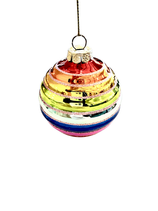 Rainbow Glass Ornament