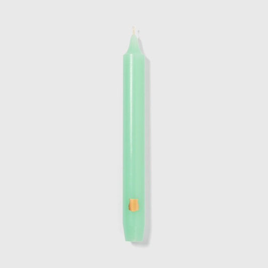 Green Madeleine Taper Candle