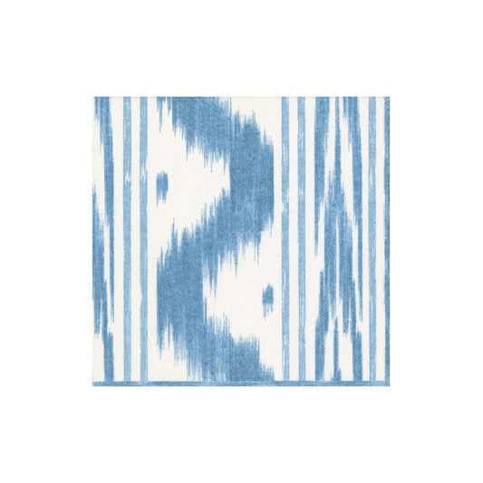 Toile de Nantes Blue Paper Linen Cocktail Napkins