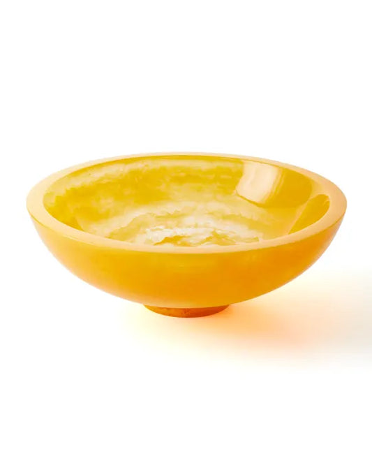 Medium Resin Salad Bowl Yellow