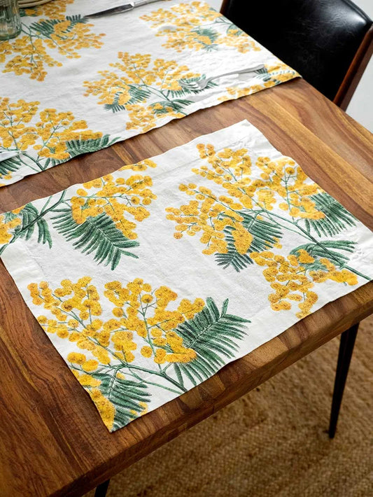 S/4 Mimosa Placemats/Napkins