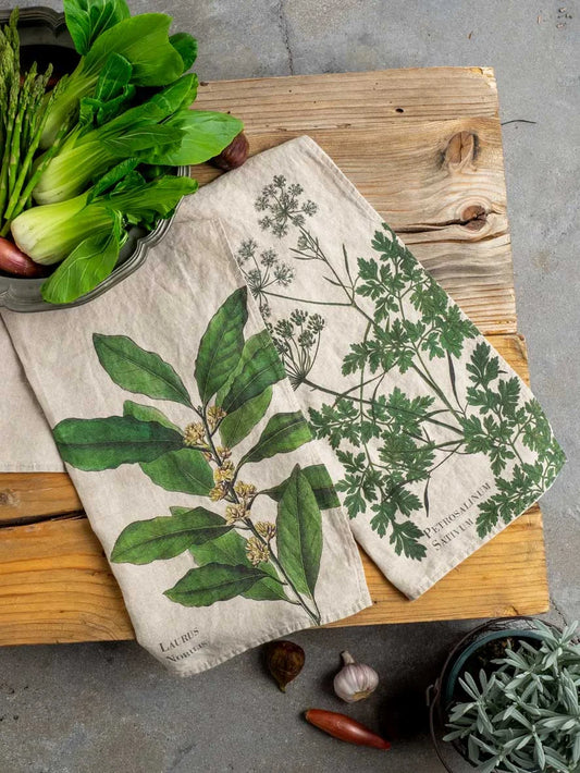 S/2 Parsley & Bay Tea Towels