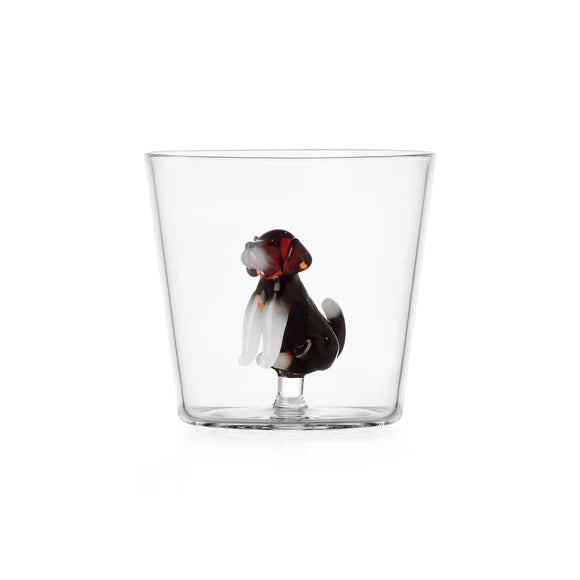 English Foxhound Dog Glass Tumbler