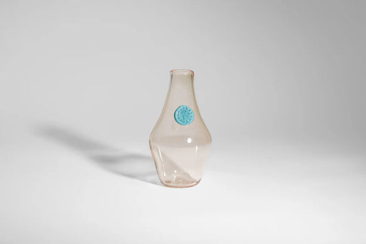 Helle Mardahl Monogram Round Bud Vase in Pink Punch and Blue Mint