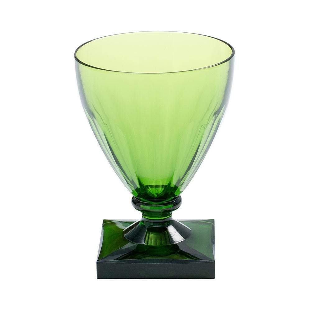 Set of 2 Emerald Acrylic Wine Goblets