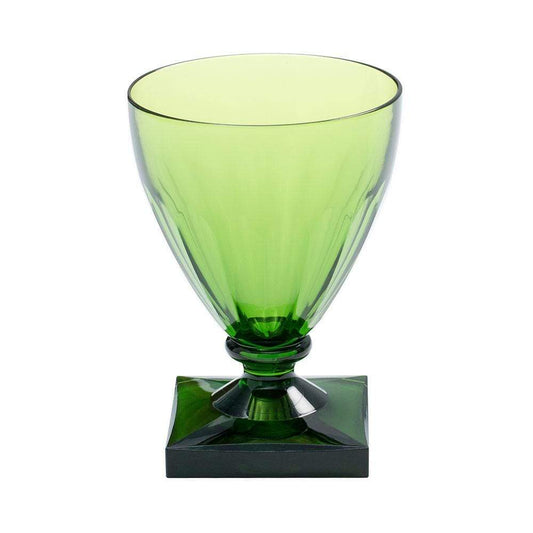 Set of 2 Emerald Acrylic Wine Goblets