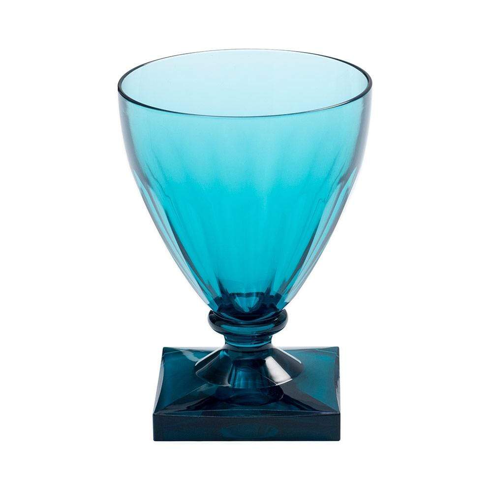 Set of 2 Turquoise Acrylic Wine Goblets