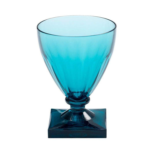 Set of 2 Turquoise Acrylic Wine Goblets
