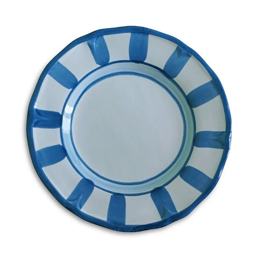 Italian Striped Blue Salad Plate - Set of 2