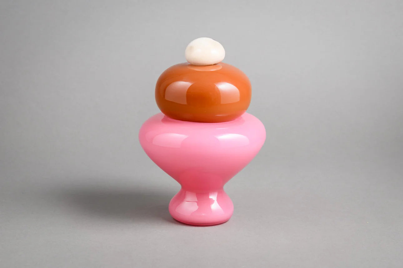 Helle Mardahl The Jar Medi in Cream, Almond, & Pink