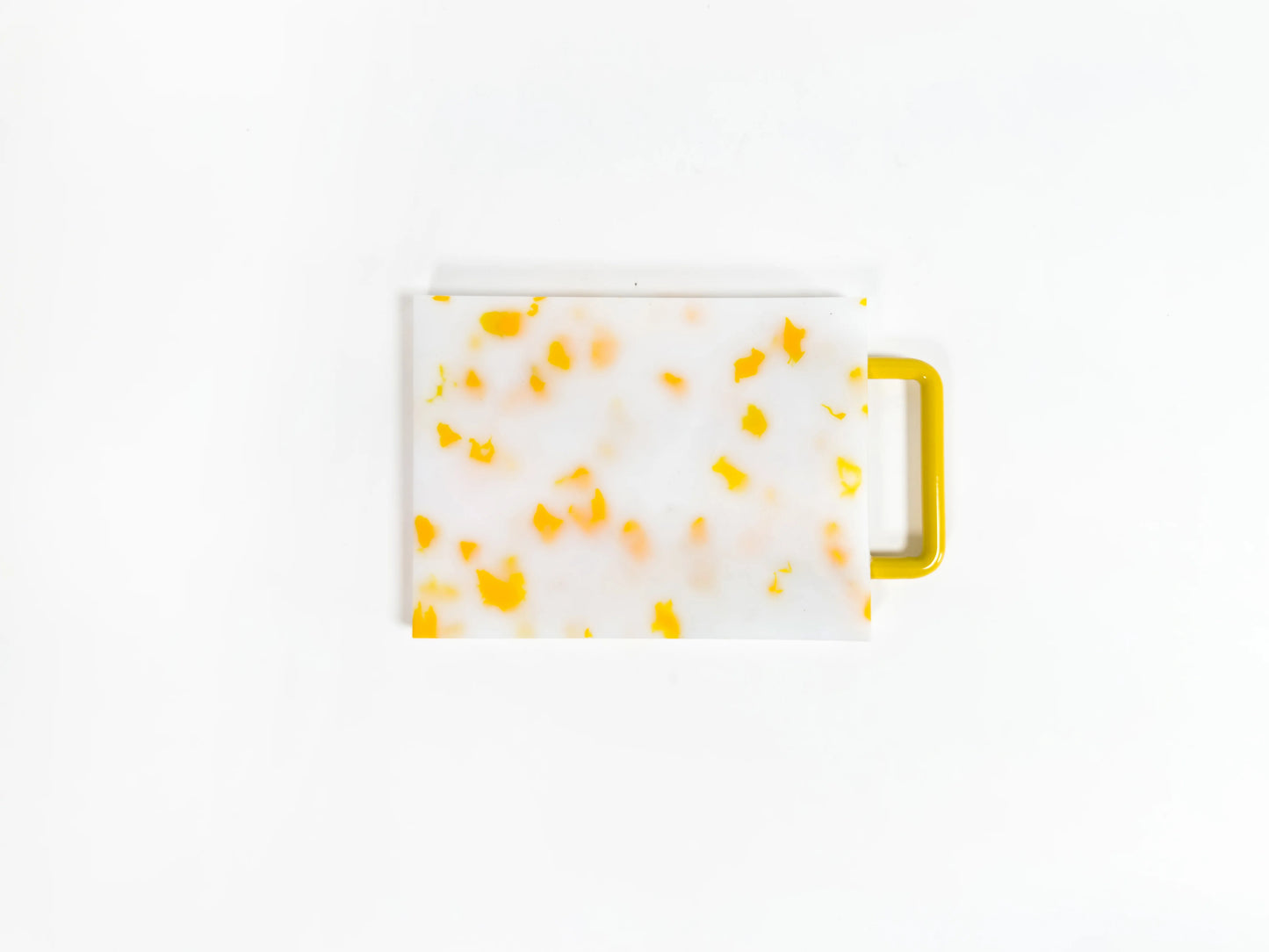 Small Yellow and White Cutting Board