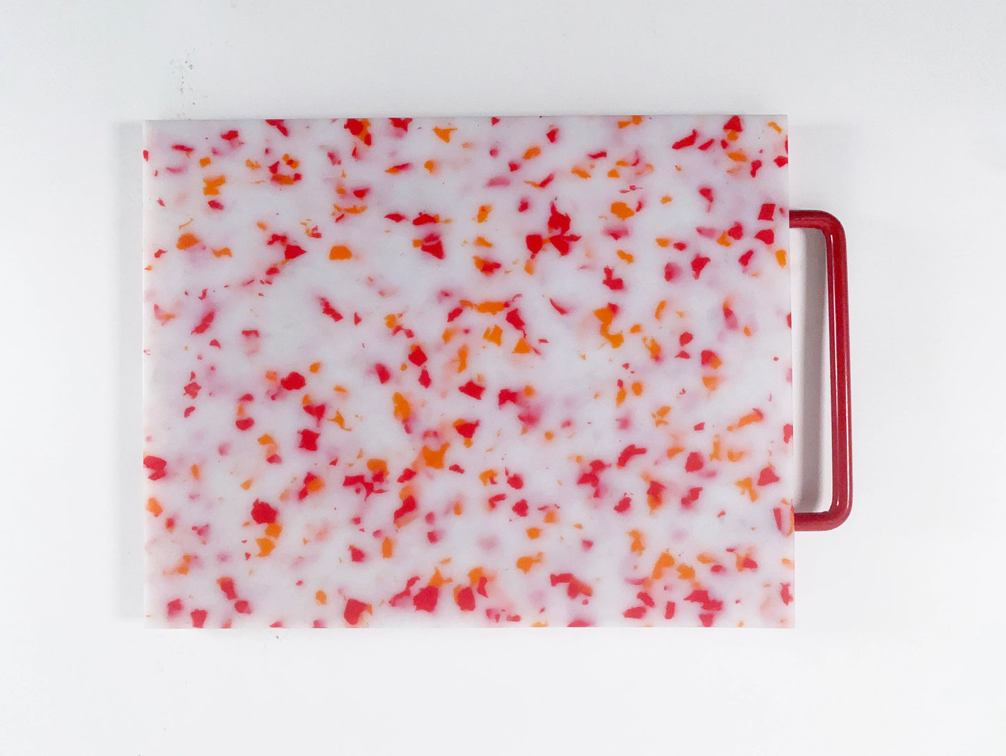 Large Red and White Cutting Board