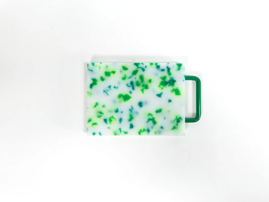 Small Green and White Cutting Board