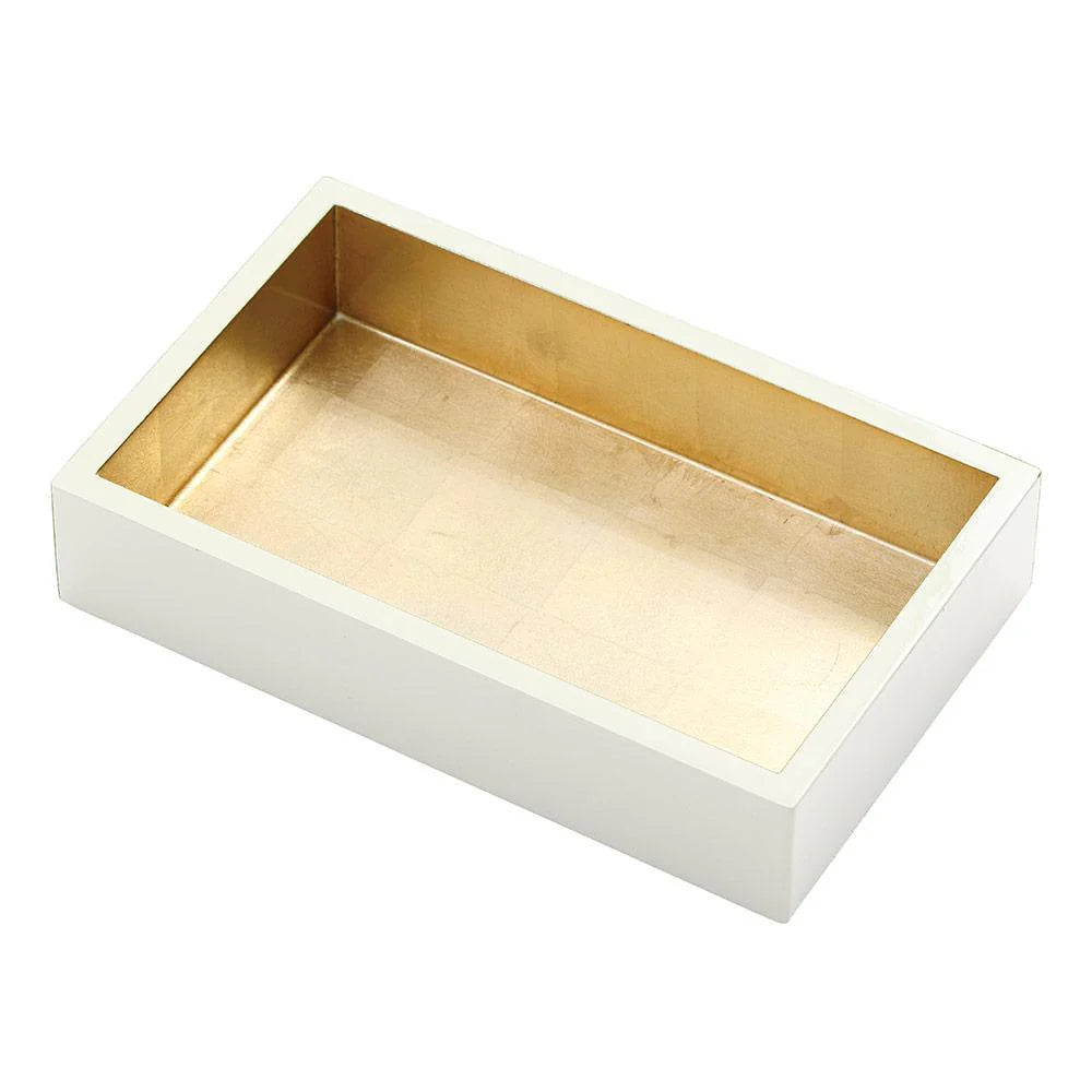 Ivory with Gold Lacquer Guest Napkin Holder