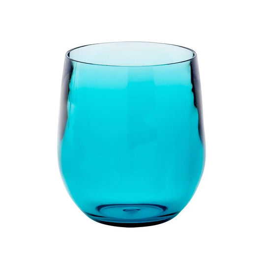 Turquoise Caspari Wine 12 oz Tumblers set of 4