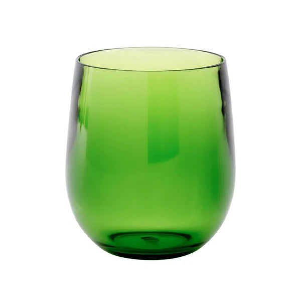 Emerald Green Caspari 12 oz Wine Tumblers set of 4